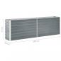 Preview: Hochbeet Verzinkter Stahl 240x40x77 cm Grau