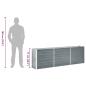 Preview: Hochbeet Verzinkter Stahl 240x40x77 cm Grau