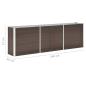 Preview: Garten-Hochbeet Verzinkter Stahl 240×40×77 cm Braun