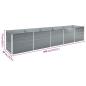 Preview: Garten-Hochbeet Verzinkter Stahl 400×80×77 cm Grau