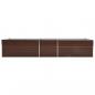 Preview: Garten-Hochbeet Verzinkter Stahl 400×80×77 cm Braun