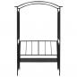 Preview: Rosenbogen mit Bank Schwarz 128x50x207 cm Eisen 