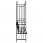 Preview: Rosenbogen mit Bank Schwarz 128x50x207 cm Eisen 