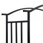 Preview: Rosenbogen mit Bank Schwarz 128x50x207 cm Eisen 