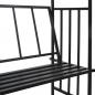 Preview: Rosenbogen mit Bank Schwarz 128x50x207 cm Eisen 