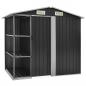 Preview: ARDEBO.de - Gartenhaus mit Regal Anthrazit 205x130x183 cm Eisen