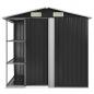 Preview: Gartenhaus mit Regal Anthrazit 205x130x183 cm Eisen
