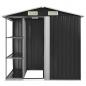 Preview: Gartenhaus mit Regal Anthrazit 205x130x183 cm Eisen