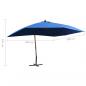 Preview: Ampelschirm mit Holzmast 400×300 cm Blau