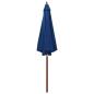 Preview: Sonnenschirm mit Holz-Mast 300 x 258 cm Blau