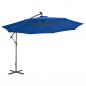 Preview: Ampelschirm mit Alu-Mast 350 cm Blau