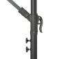 Preview: Ampelschirm mit LED-Leuchten und Stahlmast 300 cm Schwarz