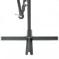 Preview: Ampelschirm mit LED-Leuchten und Stahlmast 300 cm Schwarz