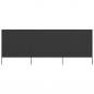 Preview: ARDEBO.de - 3-teiliges Windschutzgewebe 400 x 80 cm Anthrazit