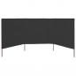 Preview: 3-teiliges Windschutzgewebe 400 x 80 cm Anthrazit