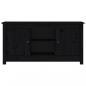 Preview: TV-Schrank Schwarz 103x36,5x52 cm Massivholz Kiefer