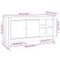 Preview: TV-Schrank 103x36,5x52 cm Massivholz Kiefer