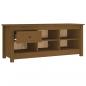 Preview: Schuhschrank Honigbraun 110x38x45,5 cm Massivholz Kiefer