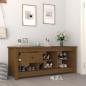 Preview: Schuhschrank Honigbraun 110x38x45,5 cm Massivholz Kiefer