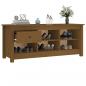 Preview: Schuhschrank Honigbraun 110x38x45,5 cm Massivholz Kiefer