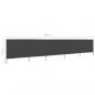 Preview: 5-teiliges Windschutzgewebe 600 x 80 cm Anthrazit