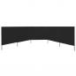 Preview: 5-teiliges Windschutzgewebe 600 x 80 cm Schwarz 