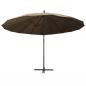 Preview: Ampelschirm Taupe 3 m Aluminium-Mast