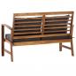 Preview: Garten-Lounge-Set mit Auflagen 4-tlg. Massivholz Akazie  