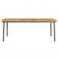 Preview: Gartentisch 200x100x72 cm Massivholz Akazie und Stahl
