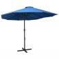 Preview: ARDEBO.de - Sonnenschirm mit Aluminium-Mast 460x270 cm Blau