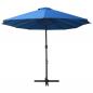 Preview: Sonnenschirm mit Aluminium-Mast 460x270 cm Blau