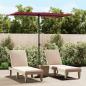 Preview: ARDEBO.de - Sonnenschirm mit Aluminium-Mast 180 x 110 cm Bordeauxrot 