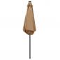 Preview: Sonnenschirm mit LED-Leuchten & Aluminium-Mast 270 cm Taupe