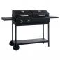 Preview: ARDEBO.de - Gas- und Holzkohle-Grill mit 2 Brennern