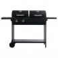 Preview: Gas- und Holzkohle-Grill mit 2 Brennern