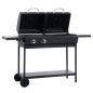 Preview: Gas- und Holzkohle-Grill mit 2 Brennern