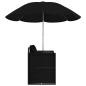 Preview: Gartenbett mit Sonnenschirm Poly Rattan Schwarz