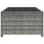 Preview: ARDEBO.de - Outdoor-Lehnstühle 2 Stk. mit Tisch Grau Poly Rattan