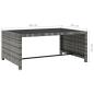 Preview: Outdoor-Lehnstühle 2 Stk. mit Tisch Grau Poly Rattan