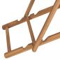 Preview: Strandstuhl Klappbar Massivholz Teak Grau