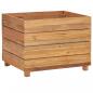 Preview: Hochbeet 50x40x38 cm Teak Altholz und Stahl