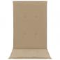 Preview: Gartenstuhlauflagen für Hochlehner 4Stk. Beige 120x50x3cm Stoff
