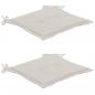 Preview: Gartenstuhl-Kissen 2 Stk. Creme 50x50x3 cm Oxford-Gewebe