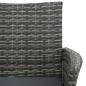 Preview: ARDEBO.de - 2-Sitzer-Gartensofa mit Teetisch Poly Rattan Anthrazit
