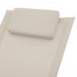 Preview: Kinder-Sonnenliege Stahl Creme