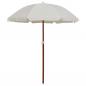 Preview: ARDEBO.de - Sonnenschirm mit Stahlmast 180 cm Sandfarben