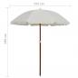 Preview: Sonnenschirm mit Stahlmast 180 cm Sandfarben