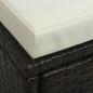 Preview: 4-tlg. Garten-Lounge-Set mit Kissen Poly-Rattan Braun