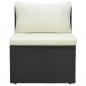 Preview: 4-tlg. Garten-Lounge-Set mit Kissen Poly-Rattan Braun