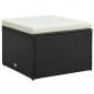 Preview: 4-tlg. Garten-Lounge-Set mit Kissen Poly-Rattan Braun